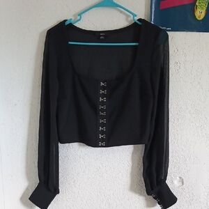 Elegant Black Women's Top
